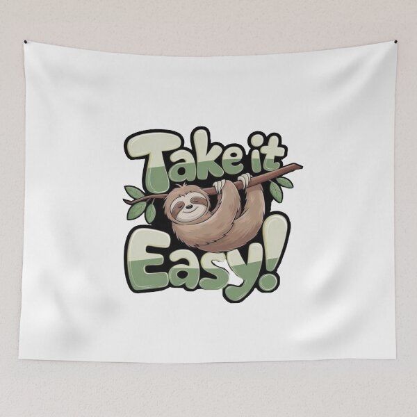 Item preview, Take It Easy Sloth – Cute Relaxing Animal Quote designed and sold by 4U---Store.