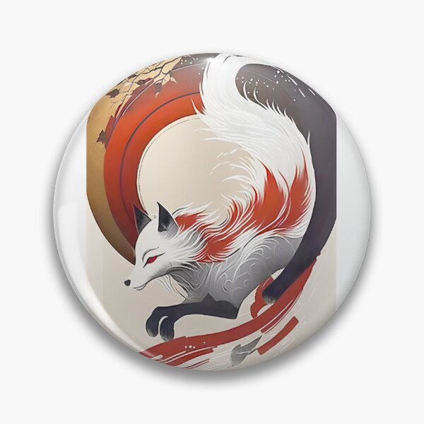 Item preview, Kitsune Fox Japanese Folklore Art – Mythical Nine Tailed Spirit Graphic PERFECT GIFT FOR YOU AND FRIENDS designed and sold by Geraldo Gonzalez.