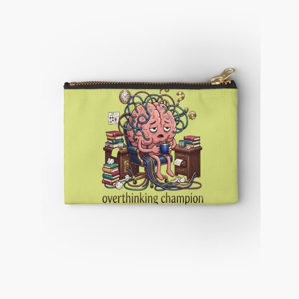 Item preview, Overthinking Champion Funny Tired Brain Art designed and sold by Northern Glow Art.