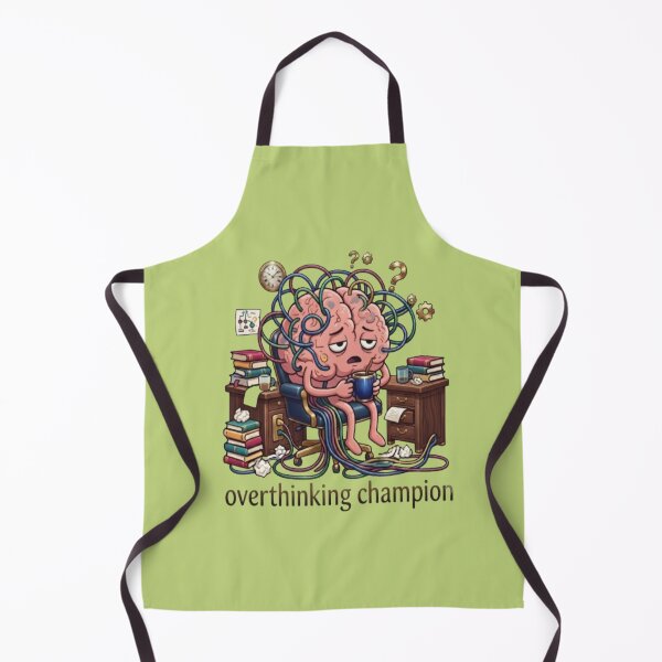 Item preview, Overthinking Champion Funny Tired Brain Art designed and sold by Northern Glow Art.