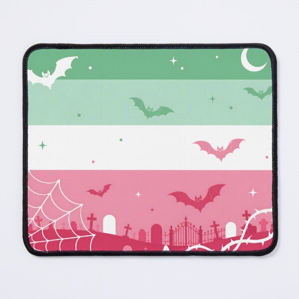 Item preview, Spooky Abrosexual Pride Flag Halloween Graveyard Bats Aesthetic designed and sold by Travelslightly.
