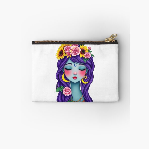 Item preview, Celestial Moon Goddess - Mystical Floral Crown Portrait designed and sold by Mido-artister.