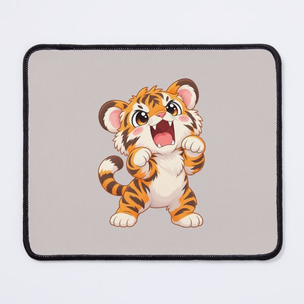 Item preview, Cute Roaring Tiger with Fierce Funny Expression designed and sold by zan-mf.