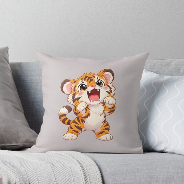 Item preview, Cute Roaring Tiger with Fierce Funny Expression designed and sold by zan-mf.