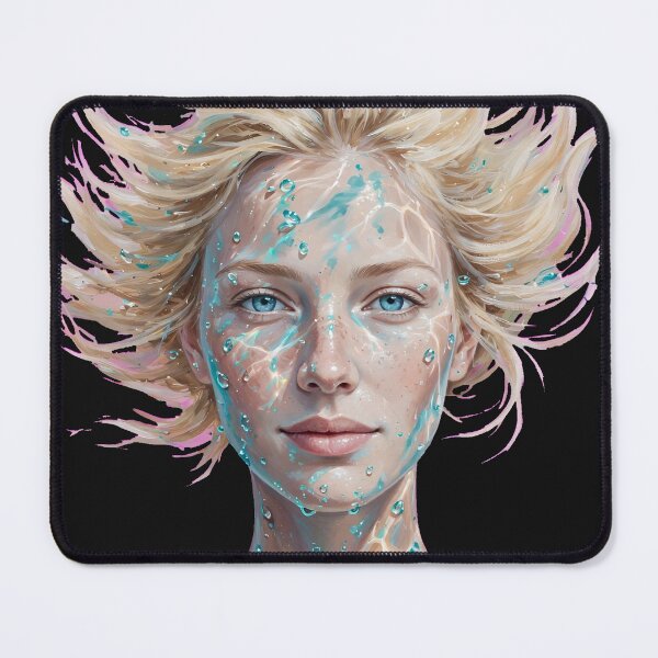 Item preview, Nordic Water Nymph - Blonde Aqua Beauty Portrait designed and sold by Surviving Monday Club.
