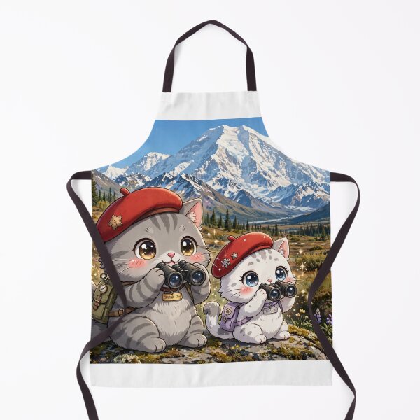 Item preview, Junior and Freda at Mount Denali Alaska - Explorer Cats Hiking designed and sold by MAISON SYLVIE.