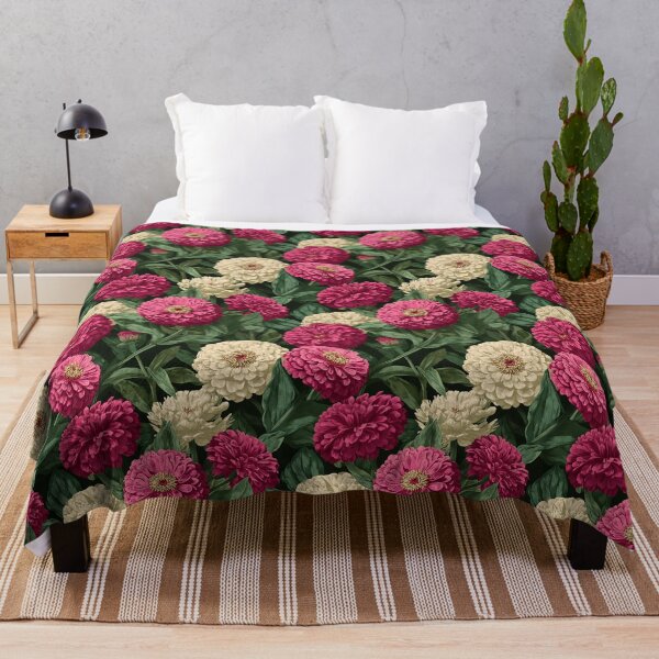 Item preview, Edgy Zinnia Floral - Birthday Flower Pattern - Christmas Gifts For Boyfriend designed and sold by RoyalStarsPatts.