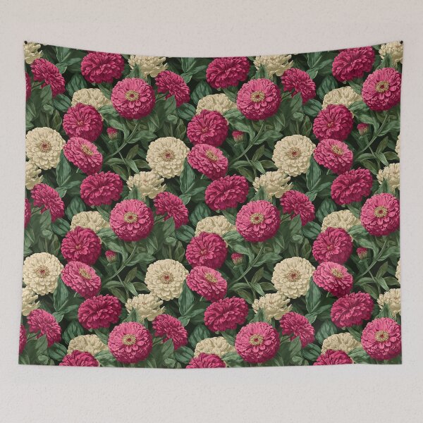Item preview, Edgy Zinnia Floral  - Birthday Flower Pattern - Christmas Gifts For Boyfriend designed and sold by RoyalStarsPatts.