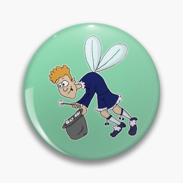 Item preview, Tooth Fairy Guy Sticker | Sarcastic Dental Fairy Cartoon designed and sold by MyxaART.