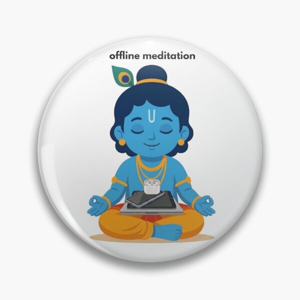 Item preview, offline meditation | Developer Sticker | Digital Detox Tech Humor designed and sold by BhaktiByte.