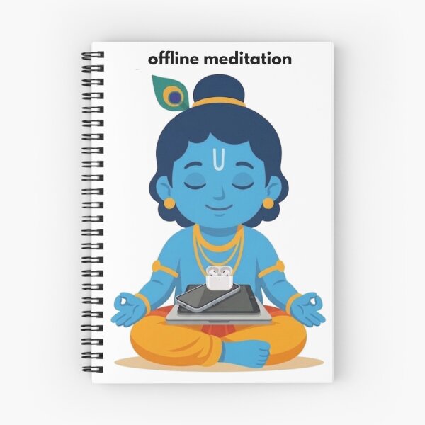 Item preview, offline meditation | Developer Sticker | Digital Detox Tech Humor designed and sold by BhaktiByte.