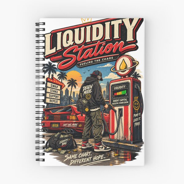 Item preview, Liquidity Station – Funny Web3 Crypto Trader T-Shirt designed and sold by aripintu.