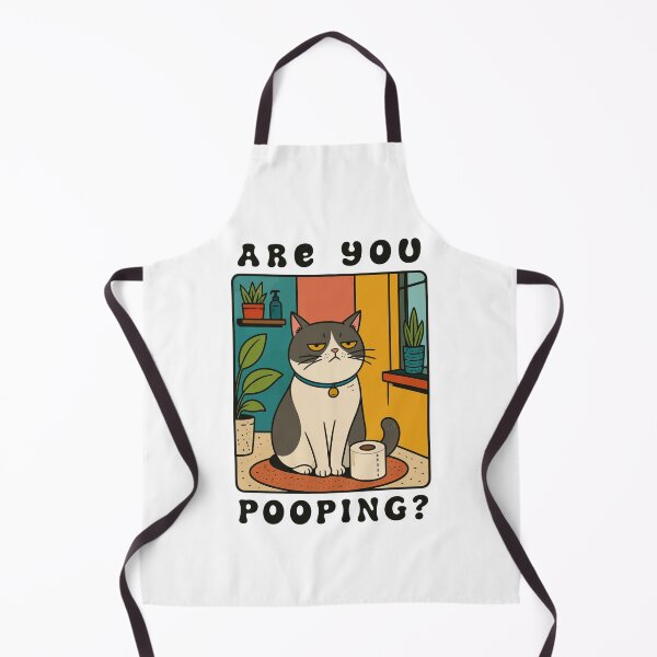 Item preview, Are You Pooping Funny Grumpy Cat Bathroom Sign Retro Graphic designed and sold by The Upside Down.