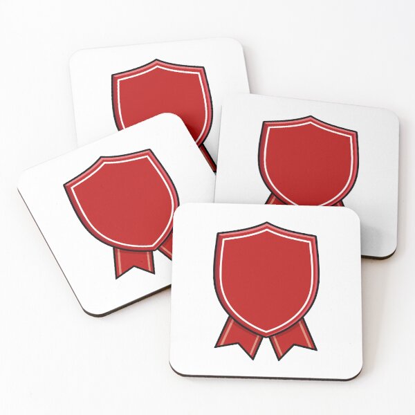 Item preview, Red Shield Award Ribbon Badge designed and sold by VectorForge Studio.