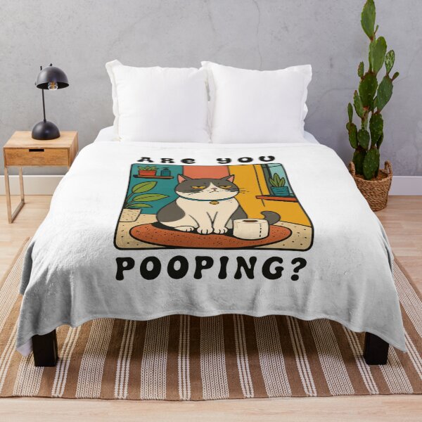 Item preview, Are You Pooping Funny Grumpy Cat Bathroom Sign Retro Graphic designed and sold by The Upside Down.