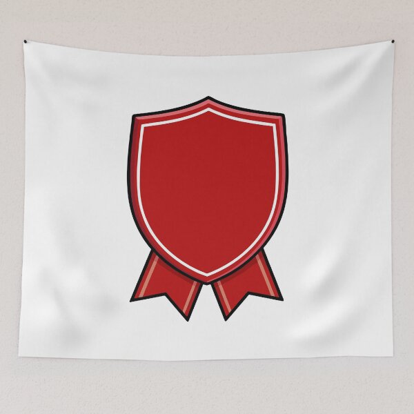 Item preview, Red Shield Award Ribbon Badge designed and sold by VectorForge Studio.