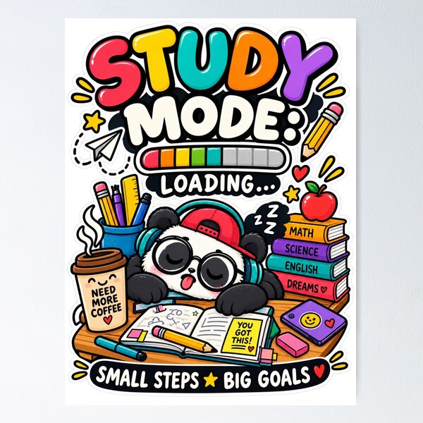 Item preview, Study Mode Loading Student Humor designed and sold by School Doodles Co.