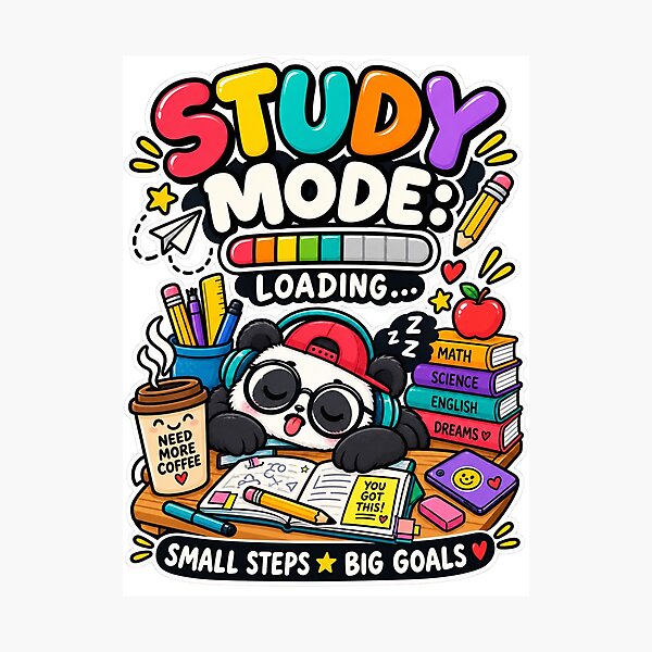 Item preview, Study Mode Loading Student Humor designed and sold by School Doodles Co.