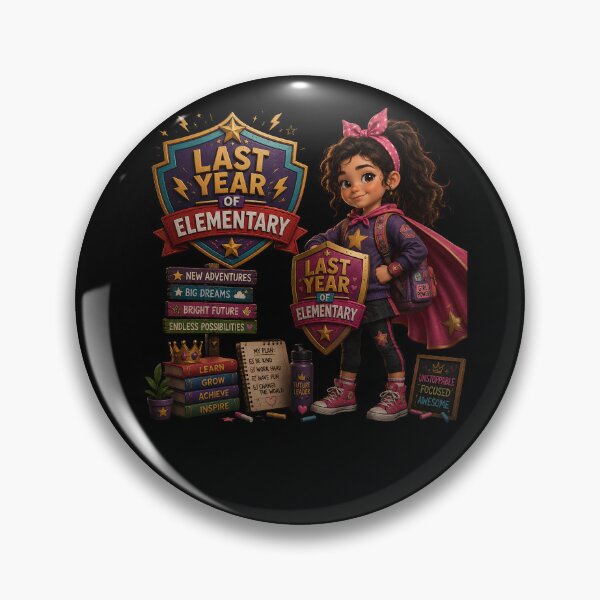 Item preview, First Day of My Last Year in Elementary ,Future Hero Last Year Of Elementary School Girl Superhero Shield designed and sold by Crystal-Tree.