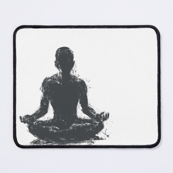Item preview, Meditation Lotus Silhouette Dark Texture Art Poster designed and sold by drTerrens.