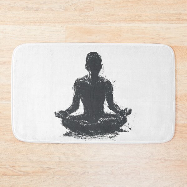 Item preview, Meditation Lotus Silhouette Dark Texture Art Poster designed and sold by drTerrens.