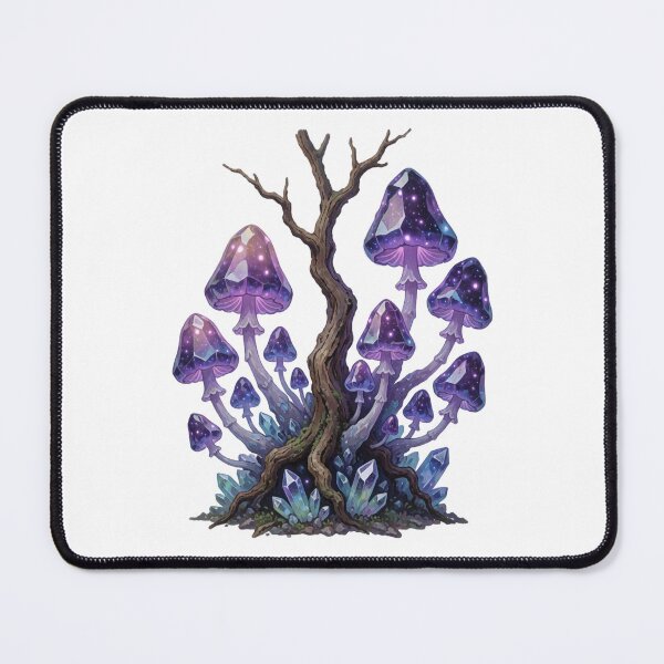Item preview, Purple Enchanted Mushrooms – Dark Fairycore Forest Sticker designed and sold by AillustriaAK.