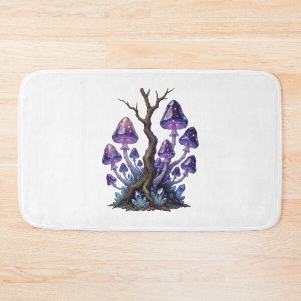 Item preview, Purple Enchanted Mushrooms – Dark Fairycore Forest Sticker designed and sold by AillustriaAK.