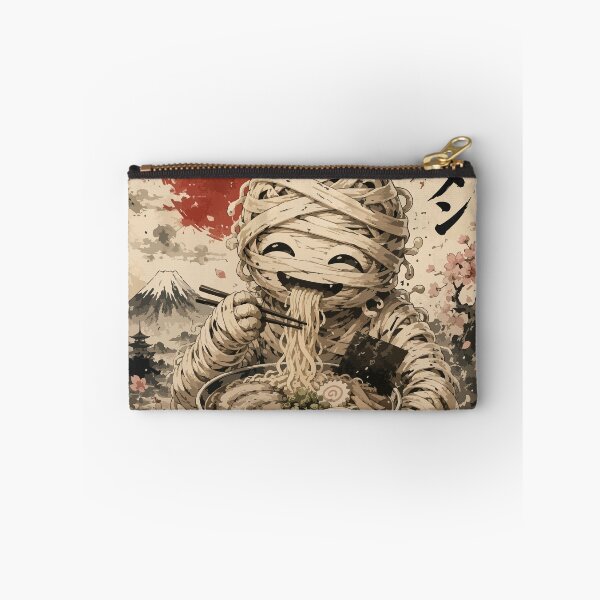 Item preview, Funny Noodle Mummy Ramen Sumie Japanese Vintage designed and sold by TomFrontierArt.
