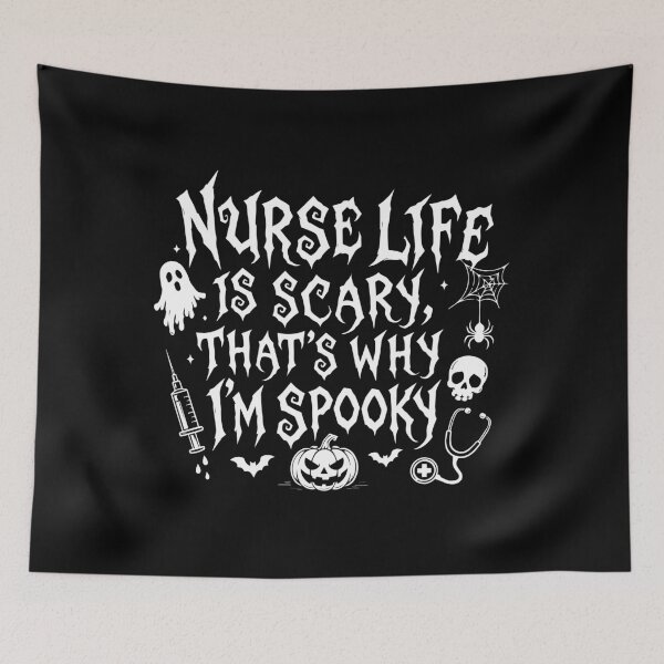 Item preview, NURSE HALLOWEEN nurse life is scary, that’s why i’m spooky designed and sold by YNELENT.