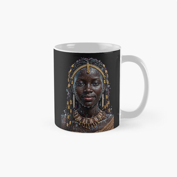 Item preview, African Water Goddess - Tribal Beaded Beauty Portrait designed and sold by Surviving Monday Club.