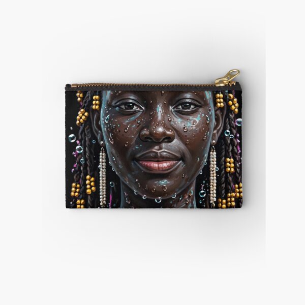 Item preview, African Water Goddess - Tribal Beaded Beauty Portrait designed and sold by Surviving Monday Club.
