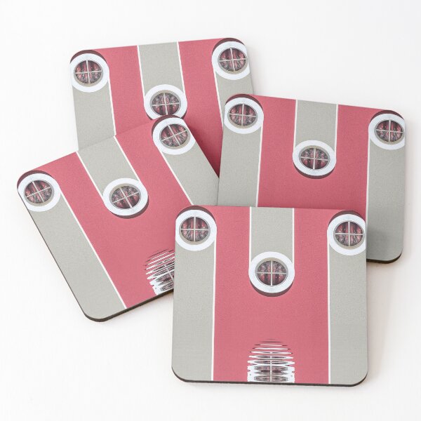 Item preview, pink round windows rippled urban architecture design designed and sold by mister-john.