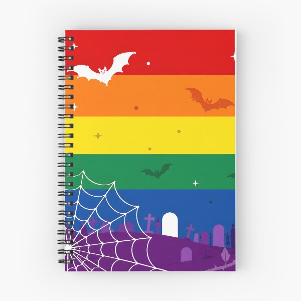 Item preview, Spooky LGBTQ Rainbow Pride Flag Halloween Graveyard Bats Aesthetic designed and sold by Travelslightly.