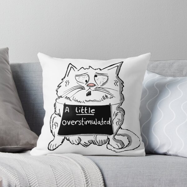 Item preview, Cat overstimulated comic art designed and sold by KPlayerAdhder.