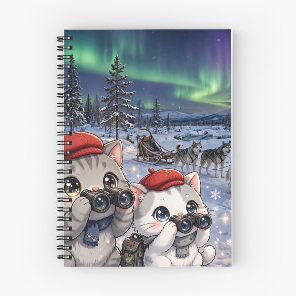 Item preview, Junior and Freda Iditarod Alaska - Cute Cats Watching Dog Sled designed and sold by MAISON SYLVIE.