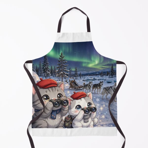 Item preview, Junior and Freda Iditarod Alaska - Cute Cats Watching Dog Sled designed and sold by MAISON SYLVIE.