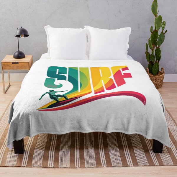 Item preview, Retro Surfer Colorful Rainbow Wave Vertical Typography Summer Graphic designed and sold by DesignArtist.ia.