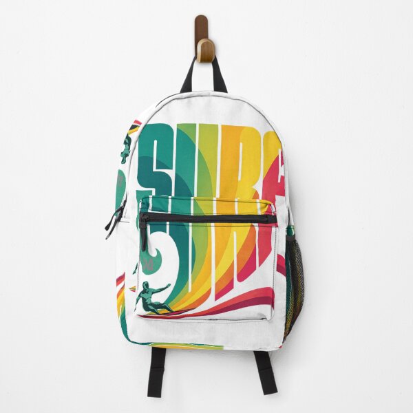 Item preview, Retro Surfer Colorful Rainbow Wave Vertical Typography Summer Graphic designed and sold by DesignArtist.ia.