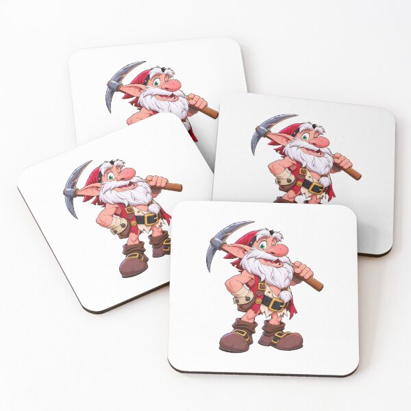 Item preview, Christmas Santa Miner Pixel Art – Funny Holiday Gnome Design designed and sold by Brandady.