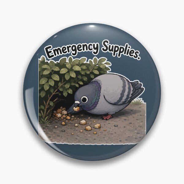 Item preview, Funny Pigeon Emergency Bread Stash Sticker designed and sold by SimplePoDesign.