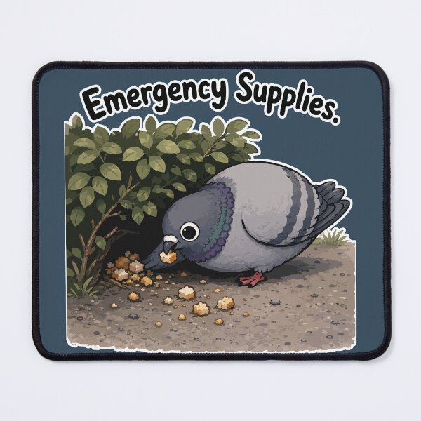 Item preview, Funny Pigeon Emergency Bread Stash Sticker designed and sold by SimplePoDesign.