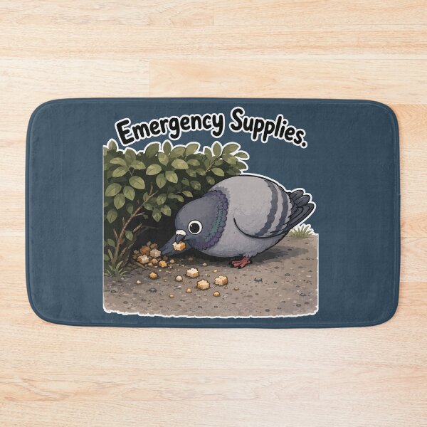 Item preview, Funny Pigeon Emergency Bread Stash Sticker designed and sold by SimplePoDesign.