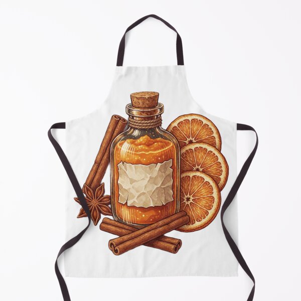 Item preview, Autumn Apothecary Bottle – Orange & Cinnamon Witchy Sticker designed and sold by AillustriaAK.