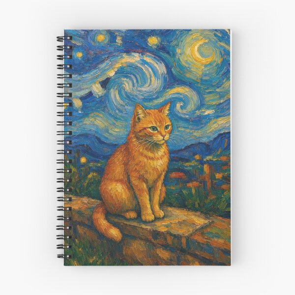 Item preview, Ginger Cat Van Gogh style designed and sold by peppa black.