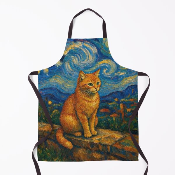 Item preview, Ginger Cat Van Gogh style designed and sold by peppa black.