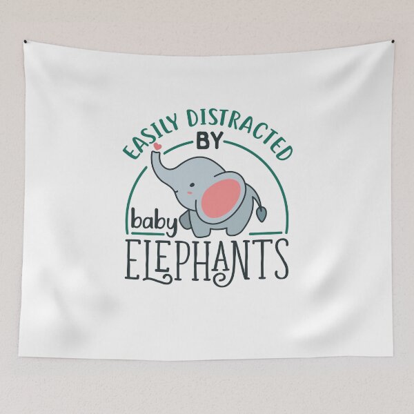Item preview, Easily Distracted by Baby Elephants designed and sold by jaygo.