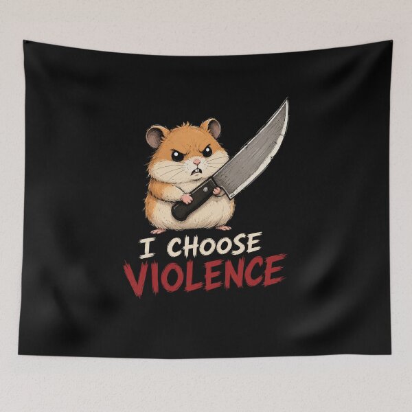 Item preview, I Choose Violence Hamster  designed and sold by TheEndDesign.