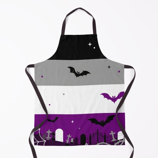 Item preview, Spooky Asexual Pride Flag Halloween Graveyard Bats Aesthetic designed and sold by Travelslightly.