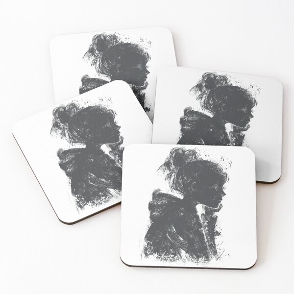 Item preview, Woman Profile Silhouette Dark Textured Aesthetic Poster designed and sold by drTerrens.