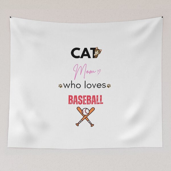 Item preview, Cat Mom Who Loves Baseball designed and sold by PawFitt.